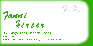 fanni hirter business card